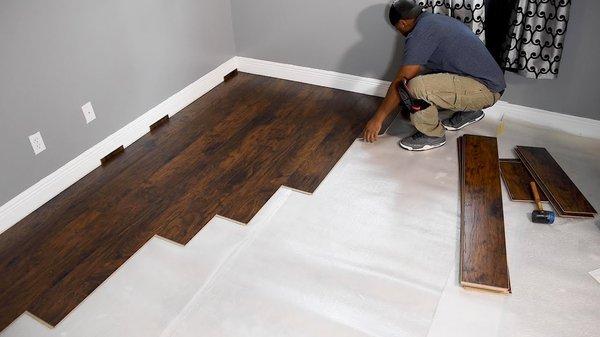 Laminate Floor installation.