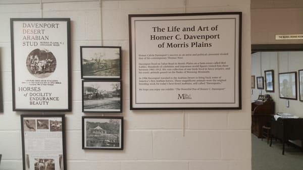 Homer Davenport Display Wall Looking into The Muriel Rennie Room