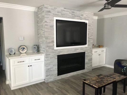 Fire Place entertainment center combination