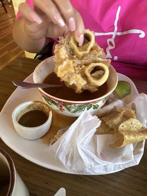 Their Menudo so good my wife just terrorize the plate lol