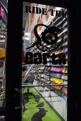 Earth Skateboarding front door to our Mount Pleasant skate shop.