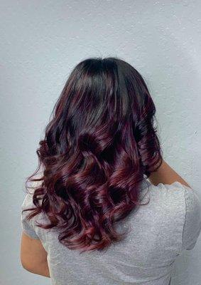 Balayage Red Violet (Rojo Violeta)