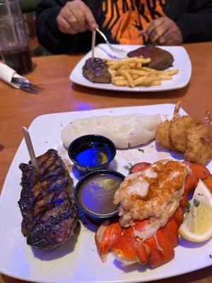 Steak and lobster