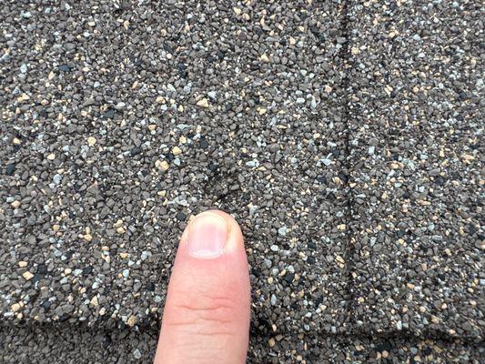 Hail strike on roof