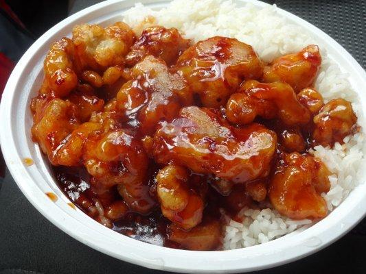 General Tso's chicken, at New China Star in Torrington, CT.