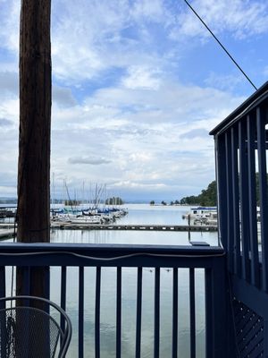 View from the outside dining area.