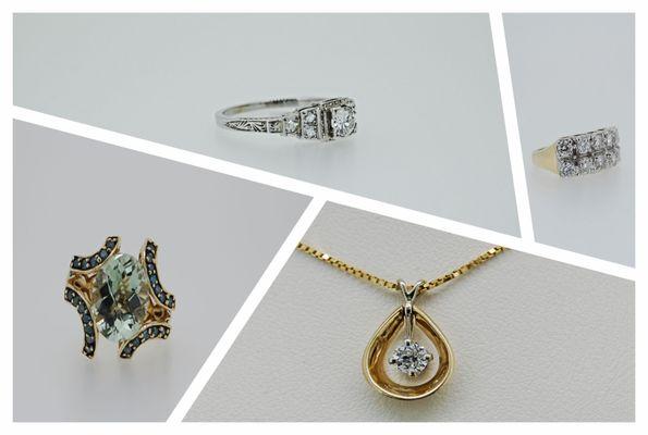 Estate Jewelry ranging from Victorian Era to present. Add a unique piece of art to your collection.