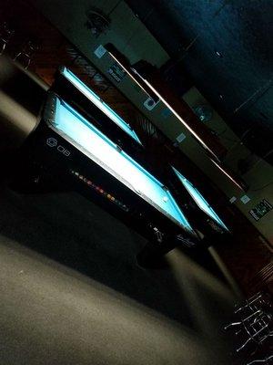 Three 7 ft pool tables