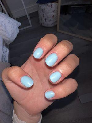 Light blue with chrome