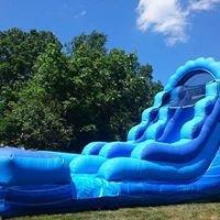 Blue waterslide