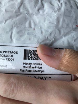 Flat rate envelope