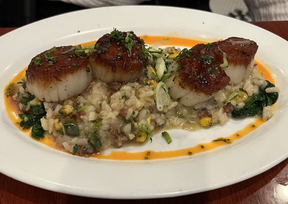 Seared scallops special