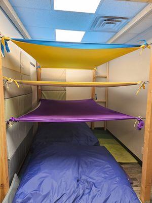 Our lycra room provides our friends a place to decompress, plus, it's a ton of fun!