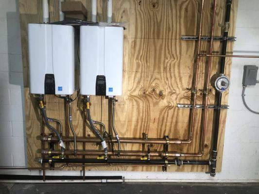 Double Tankless Hot Water Heater Install