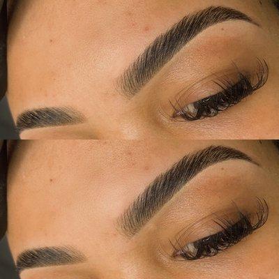 Service: Eyebrow lamination + Wax & Tint