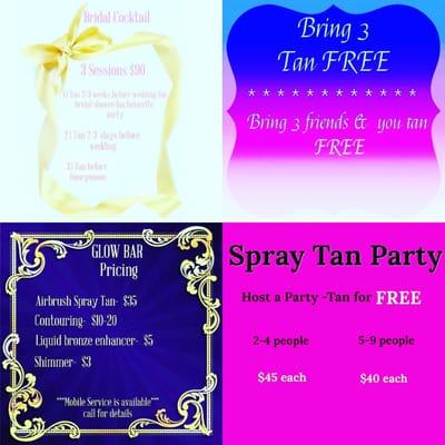 our prices for GLOW BAR