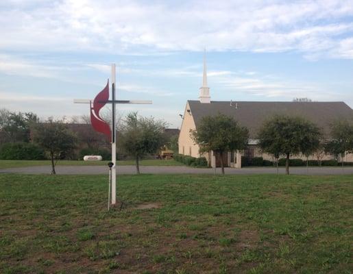 A view of Pleasant Valley United Methodist Church from the corner of Pleasant Valley and Merritt Rd. http://pleasantvalleyumc.org