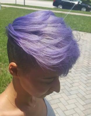 Purple silver hair!!