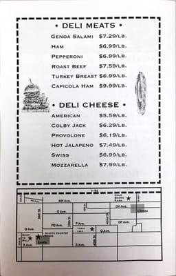 Menu back