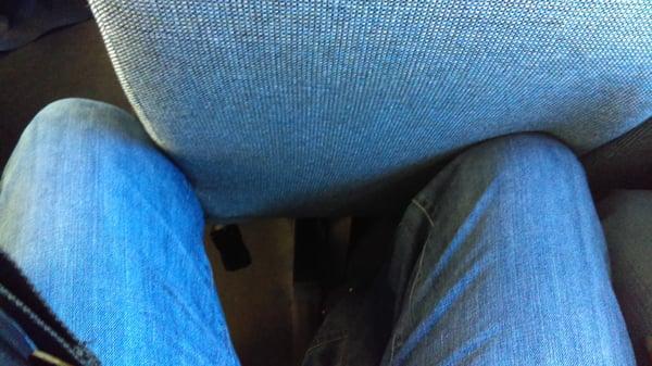 Cramped shuttle (my leg!)...