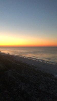 Sunrise from the balcony.