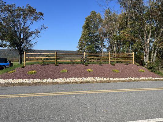 Our new fencing adds a touch of character to the grounds.