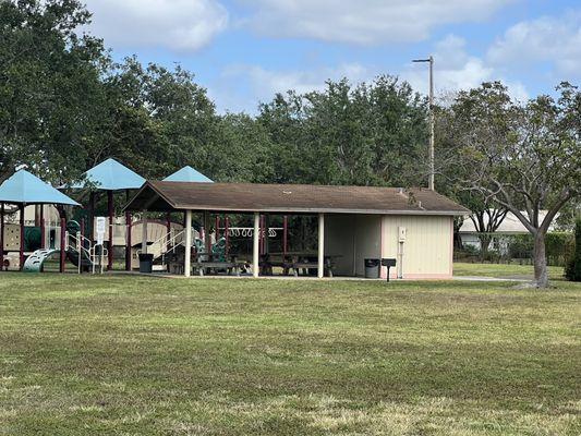 The smaller picnic pavilion.