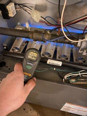 Regular maintenance check on heating season