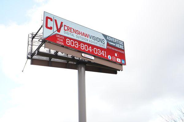 I-77 Largest Double Sided Digital Billboard 
1.6 Million Travelers Per Month