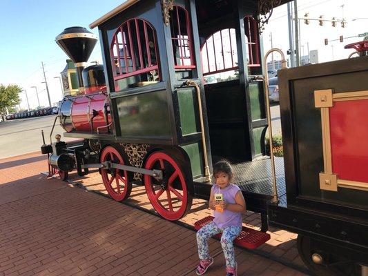 Love the trains in the complex both inside and out