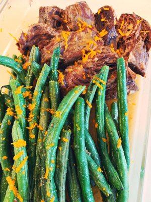 Asian Pot Roast with Sauteed Green Beans