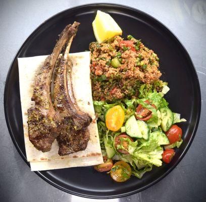 Grilled Lamb Chops (2 pcs) - Kisir and Salad Bowl