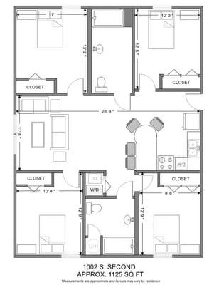 1002 S Second Floor Plan