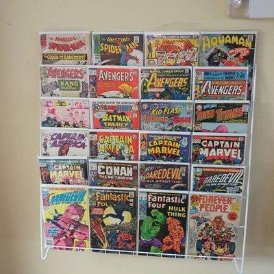 Some of the thousand plus comics available at the store.