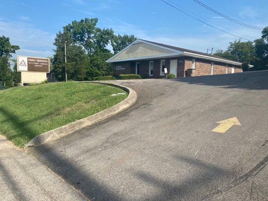 Driveway view of office