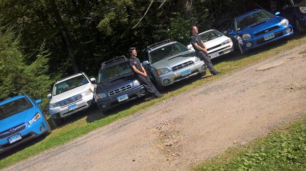 Steve and Eli's personal Subaru fleet. Our Subaru Specialists Love their Subaru's.