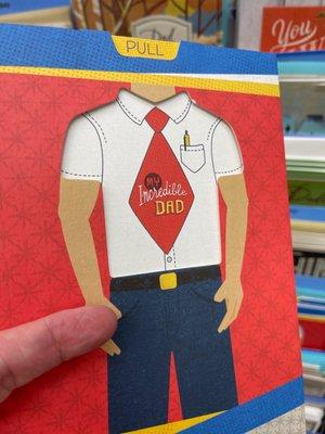 The Hallmark card I bought for Dad.