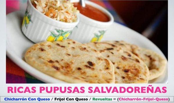 Ricas Pupusas 100% Salvadoreñas