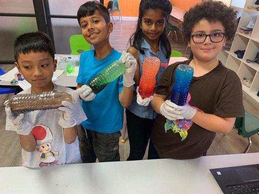 Summer camp science experiment