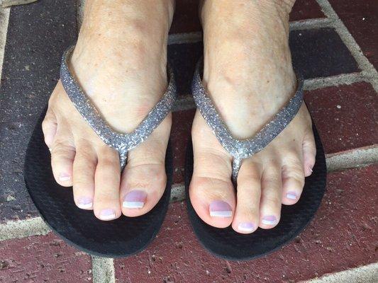 Lovely French pedi done by Tammy 6/9/17