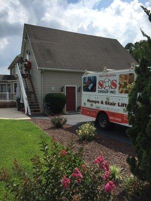 Outdoor Stair Lifts Installed