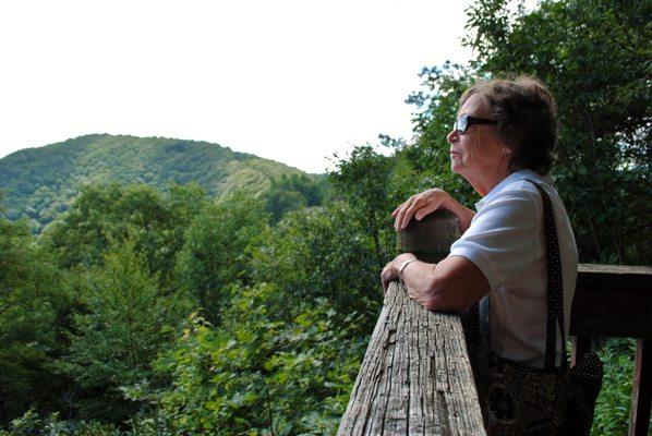 My mom at one of the overlooks