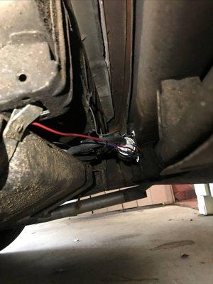 Exposed Hot Wire to Fuel Pump