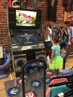 A fan favorite, Dance Dance Revolution arcade style game.