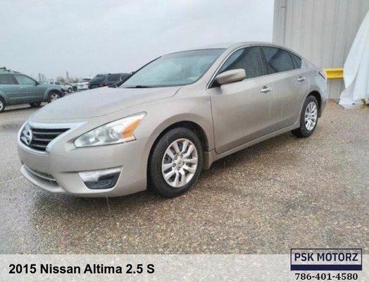 Price: $11,000
Year: 2015
Make: Nissan
Model: Altima
Body Style: Sedan
Trim: 2.5 S
Mileage: 66,918 
VIN#
1N4AL3AP2FC421563