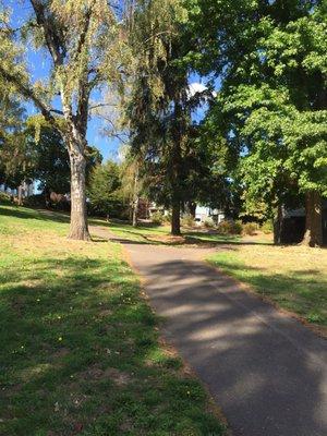 Walkway down to the track