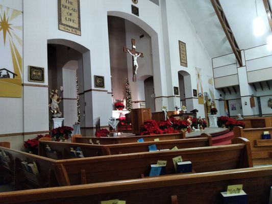 Side angle of altar