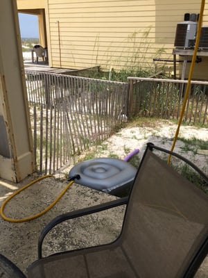 Check out the fancy outdoor shower