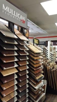 A large selection of hardwood and laminate