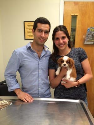 Puppy Lucca is all smiles after seeing Dr. Gordon